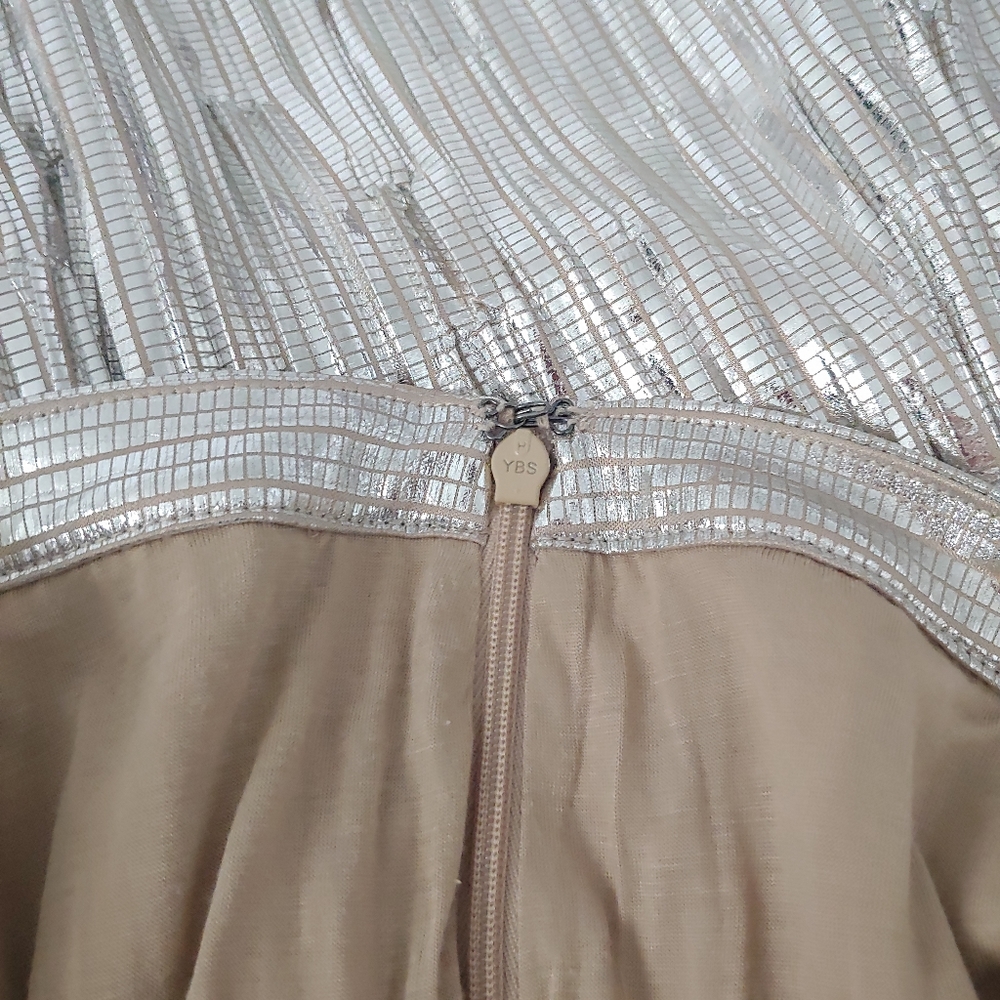 Anthro Maeve. Metallic pleated midi/maxi skirt. - Picture 7 of 11
